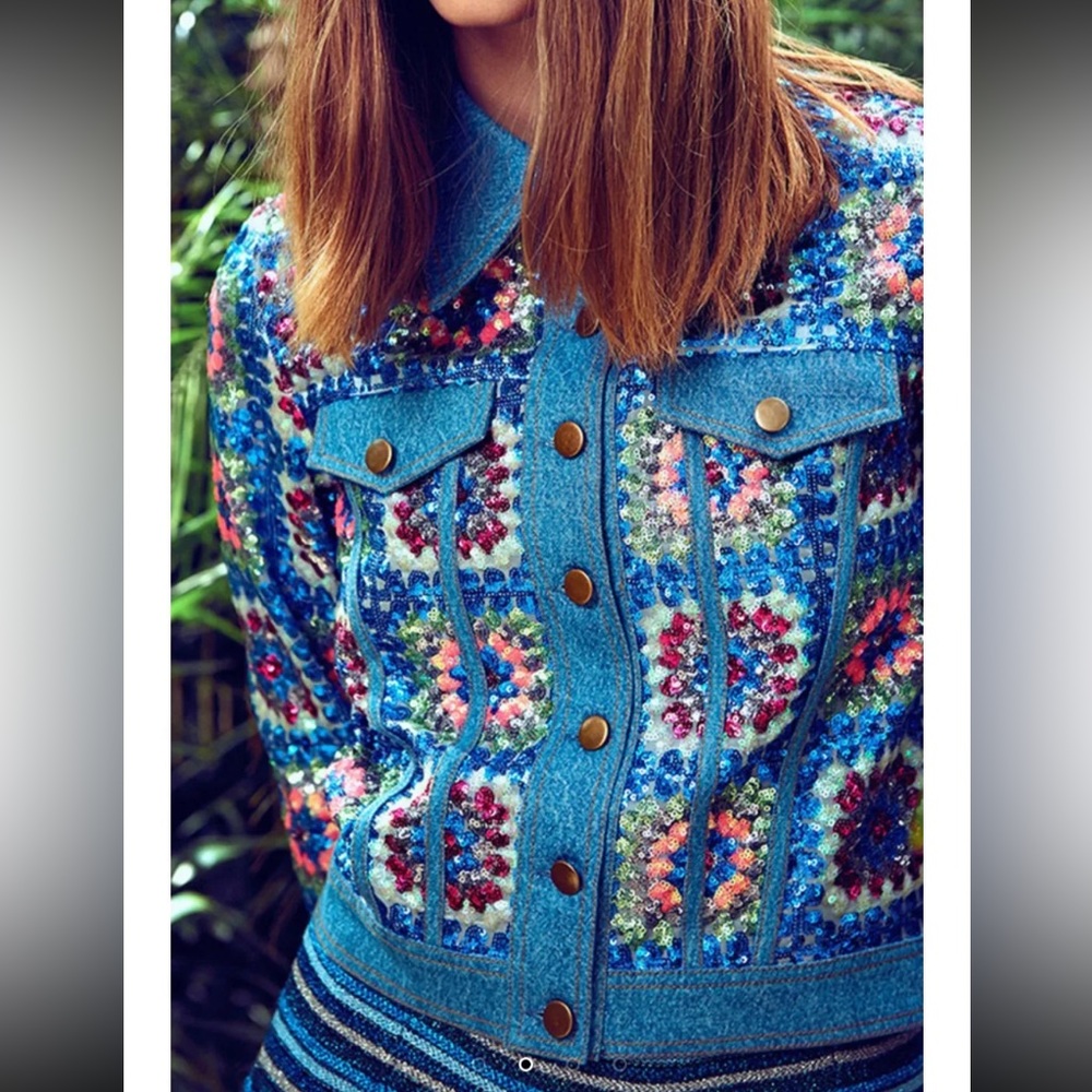 Manoush Sequin Denim Jacket - Picture 6 of 14